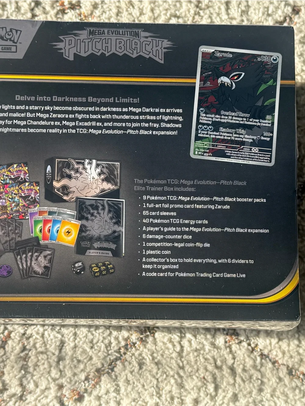 Brand New • Factory Sealed • Pokémon TCG Mega Evolution: Pitch Black Elite Train